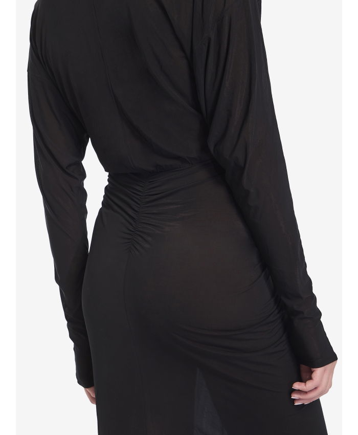 SAINT LAURENT - Ruched midi dress