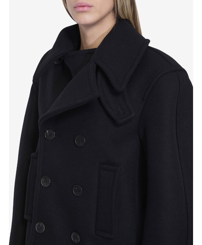 SAINT LAURENT - Oversize pea coat in wool