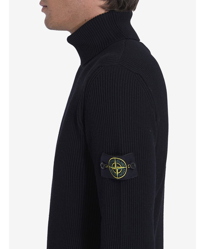 STONE ISLAND - Turtleneck sweater in wool