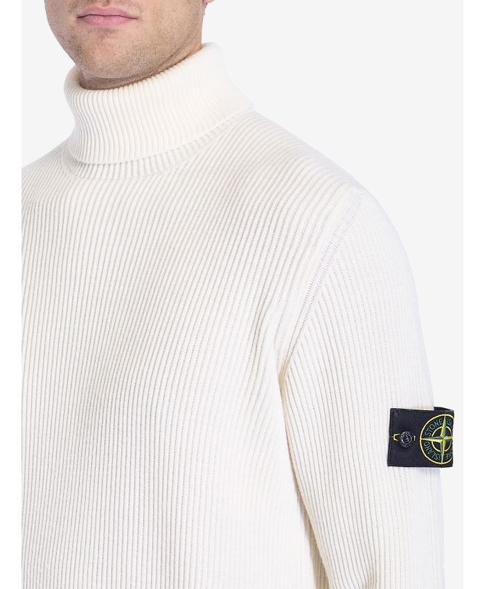 STONE ISLAND - Turtleneck sweater in wool