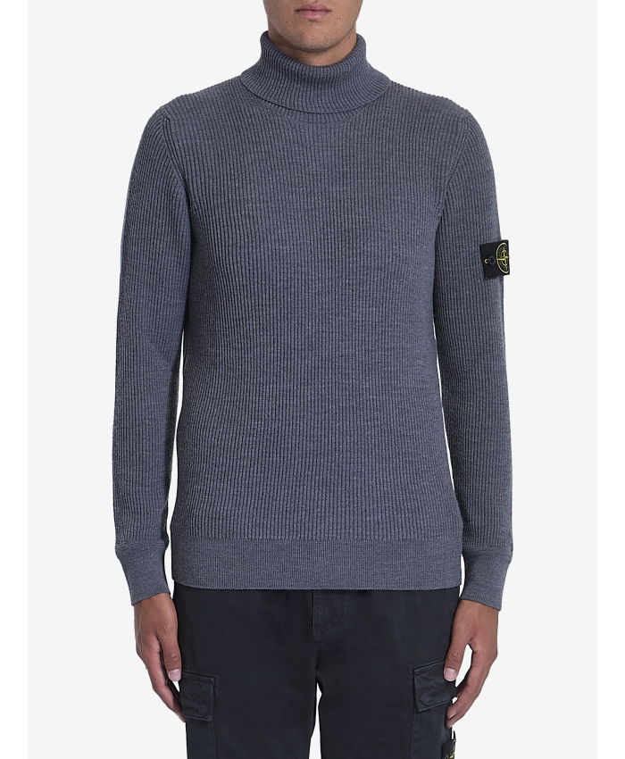 STONE ISLAND - Turtleneck sweater in wool