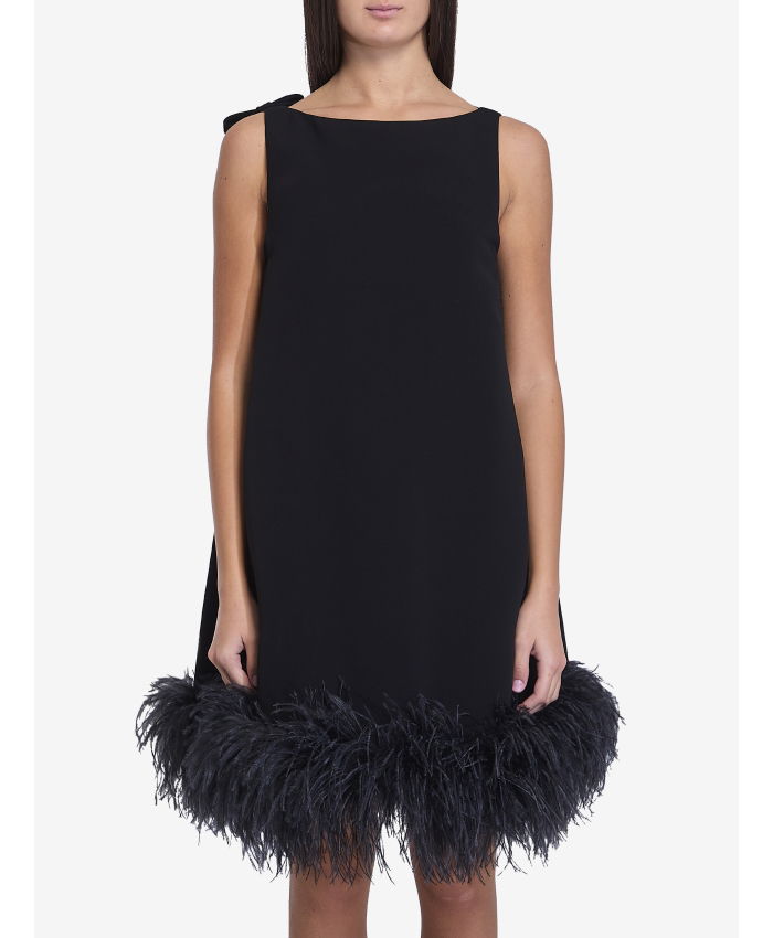 VALENTINO GARAVANI - Mini dress with feathers