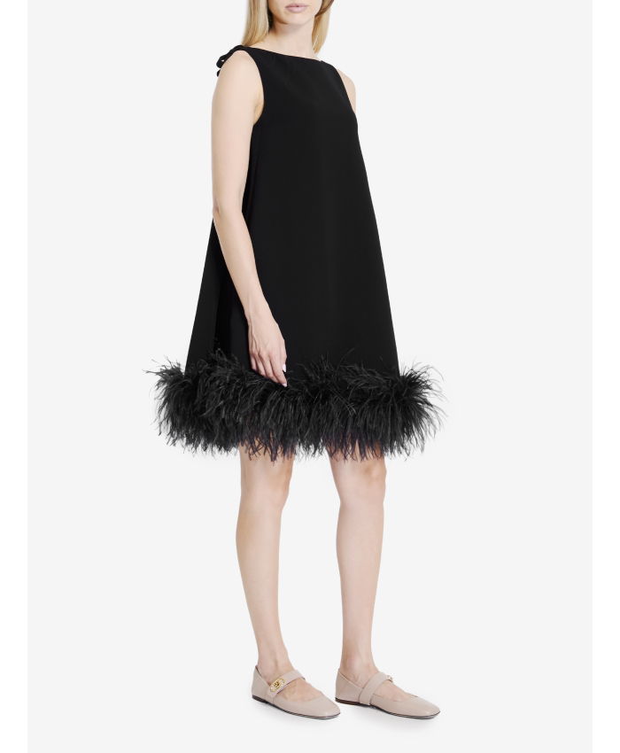 VALENTINO GARAVANI - Mini dress with feathers