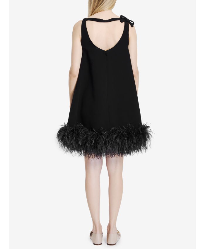 VALENTINO GARAVANI - Mini dress with feathers