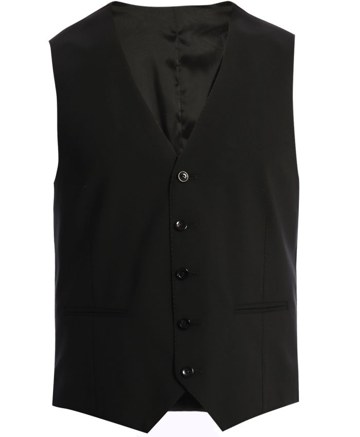 TONELLO - Wool Vest Black