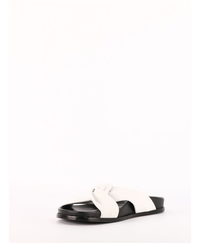 ELLEME - White leather sandals