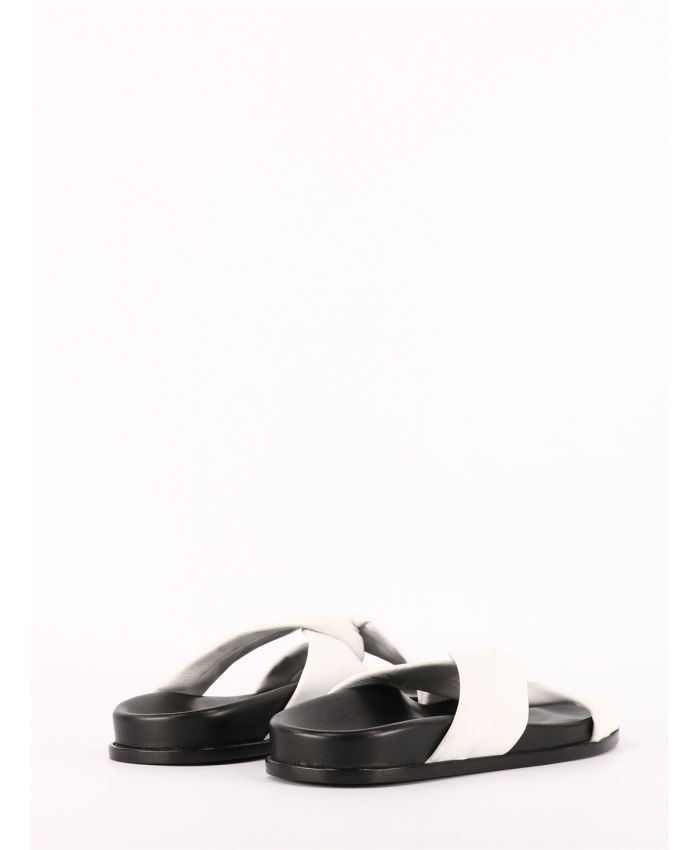 ELLEME - White leather sandals