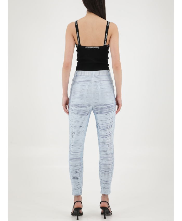 ALEXANDER WANG - Power mesh fringed pants