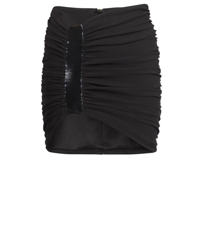 BALMAIN - Asymmetric black miniskirt