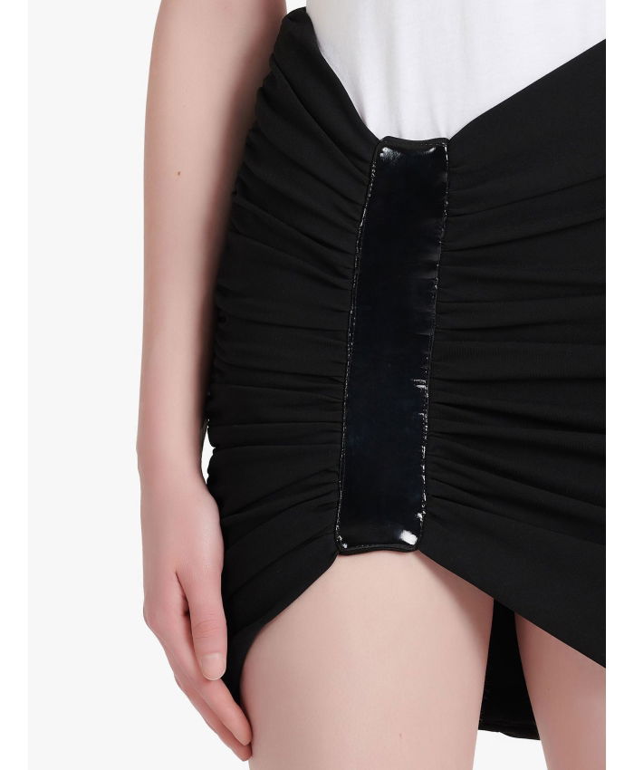 BALMAIN - Asymmetric black miniskirt