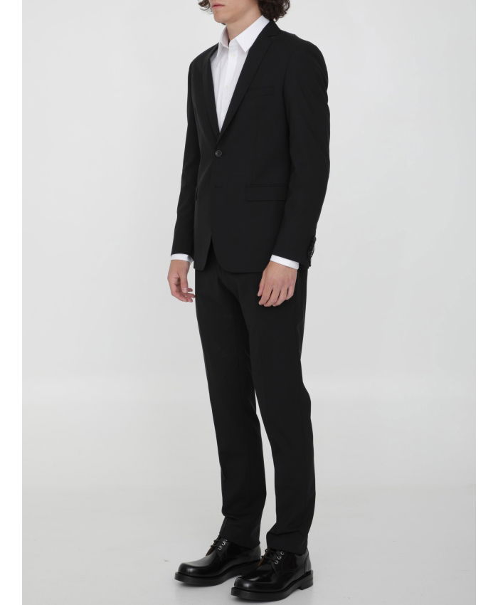 TONELLO - Black stretch wool suit