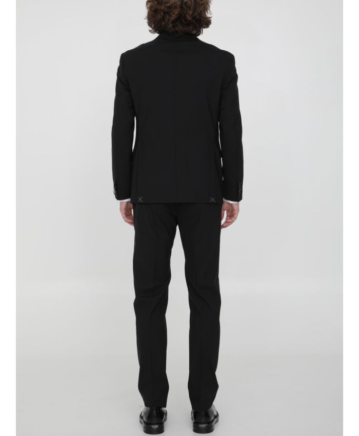 TONELLO - Black stretch wool suit