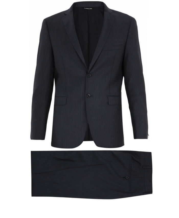 TONELLO - Blue wool pinstripe suit