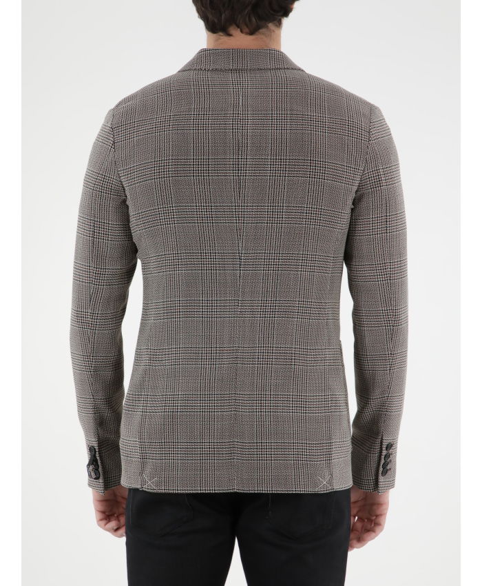 TONELLO - Double-breasted Glen plaid jacket