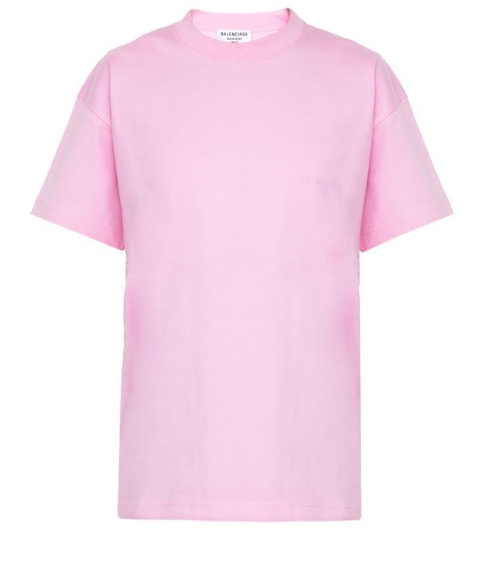 Balenciaga t shirt pink logo hotsell