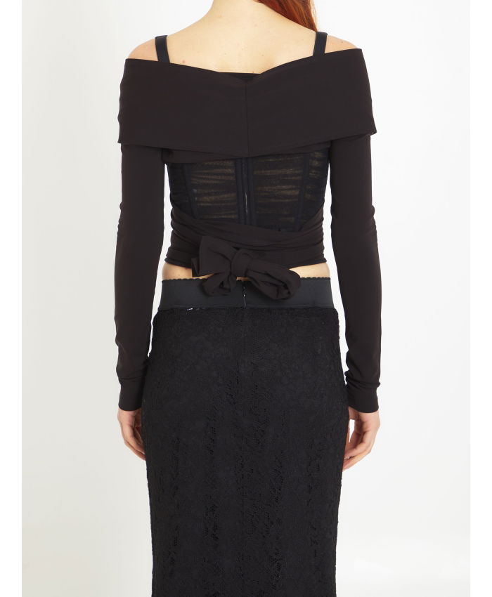 DOLCE&GABBANA - Jersey Milano rib shrug