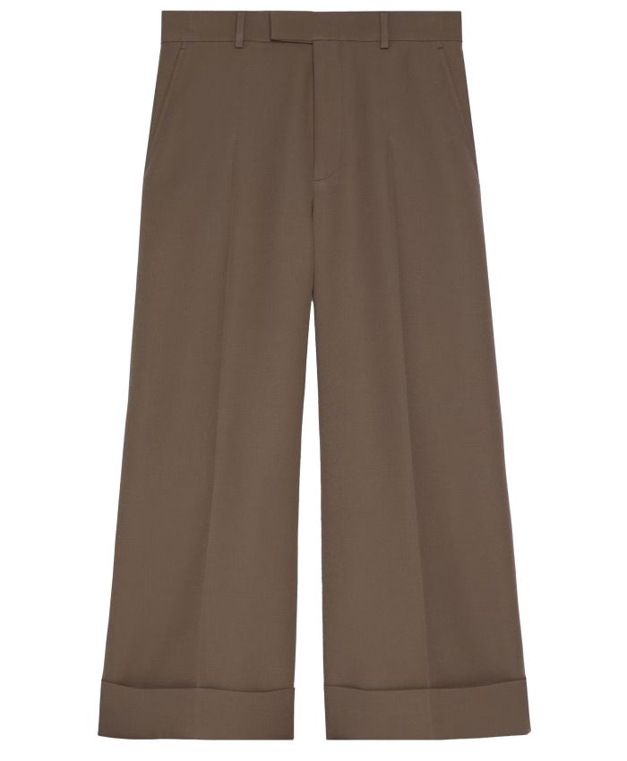 GUCCI - Textured gabardine trousers