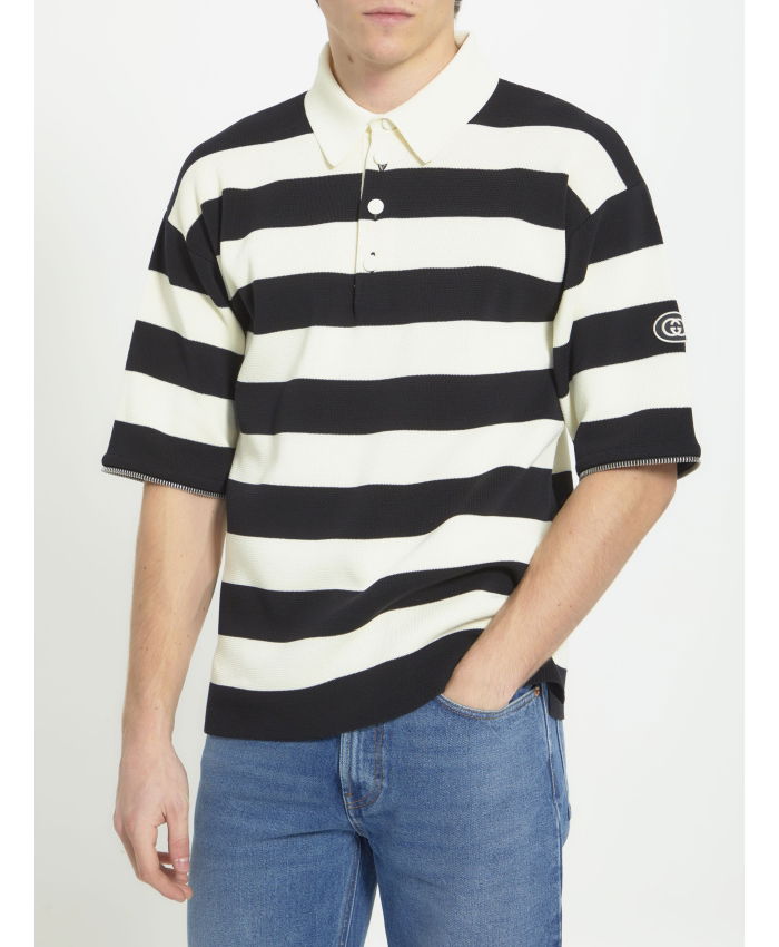 GUCCI - Detachable sleeves polo