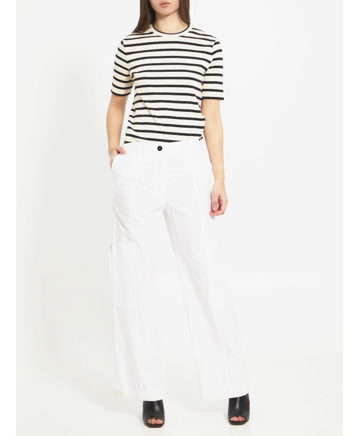 JIL SANDER - White cotton pants