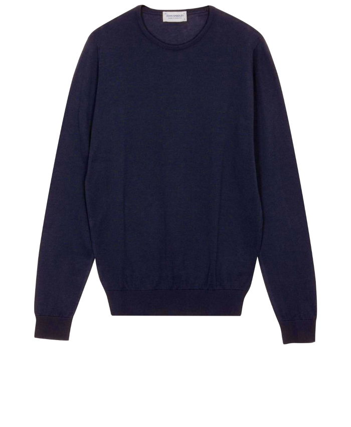 JOHN SMEDLEY - Blue cotton jumper