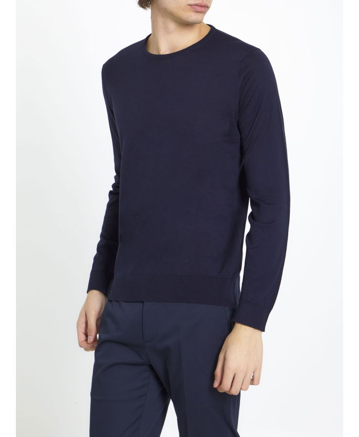 JOHN SMEDLEY - Blue cotton jumper