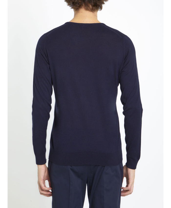 JOHN SMEDLEY - Blue cotton jumper