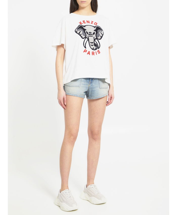 KENZO - Light-blue denim shorts