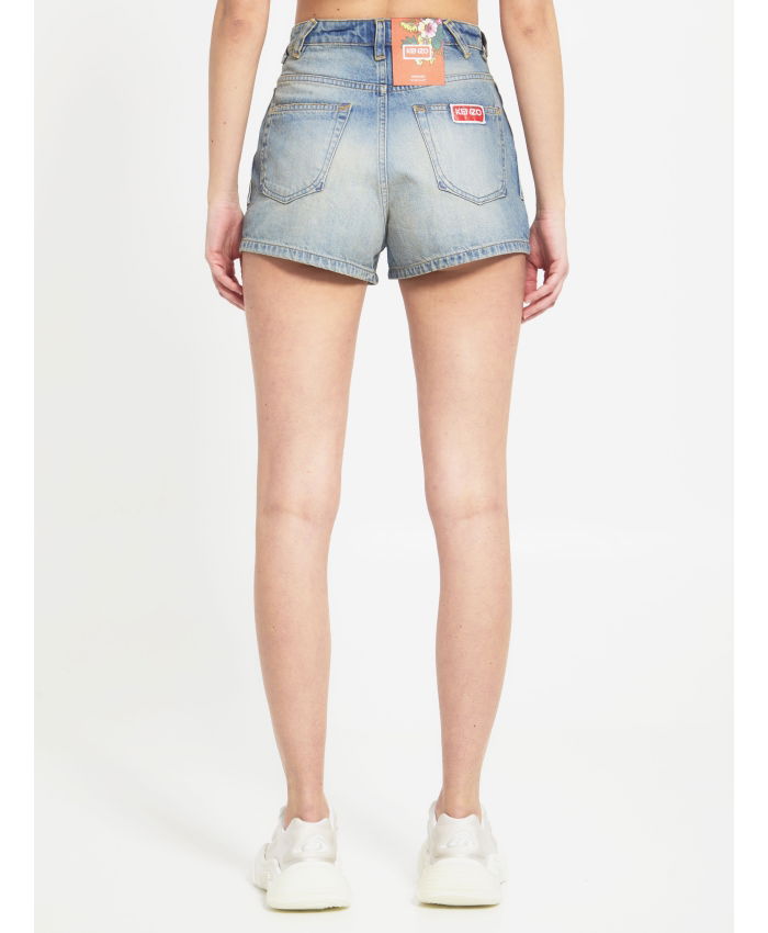 KENZO - Light-blue denim shorts