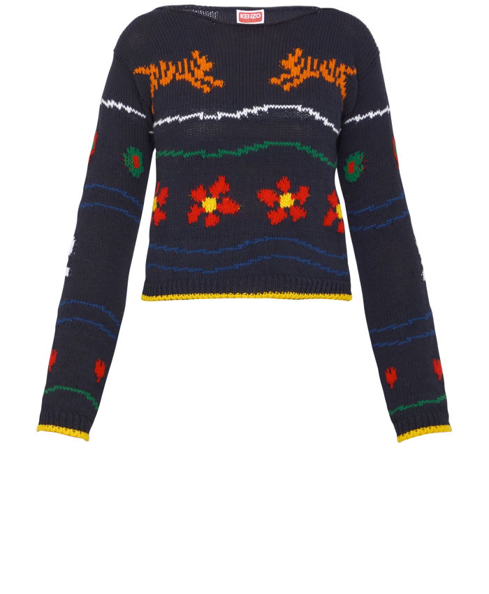 KENZO - Multicolor embroidered jumper