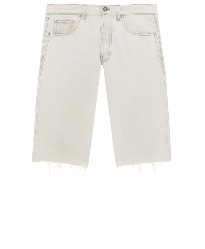 SAINT LAURENT - Light-grey denim bermuda shorts