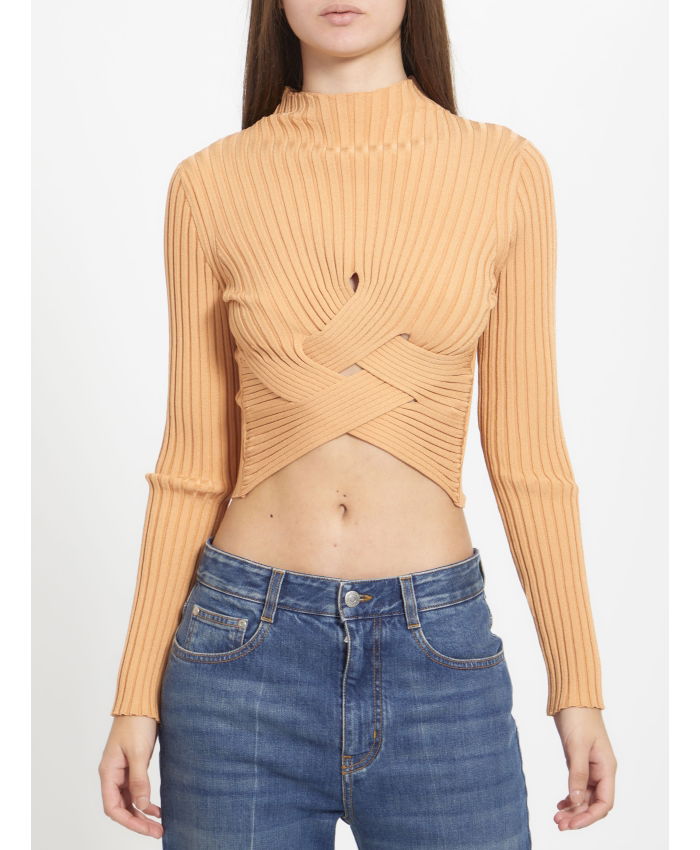 STELLA MCCARTNEY - Cropped ribbed jumper