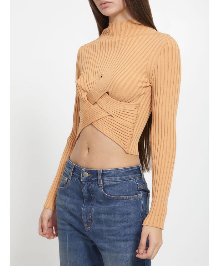 STELLA MCCARTNEY - Cropped ribbed jumper