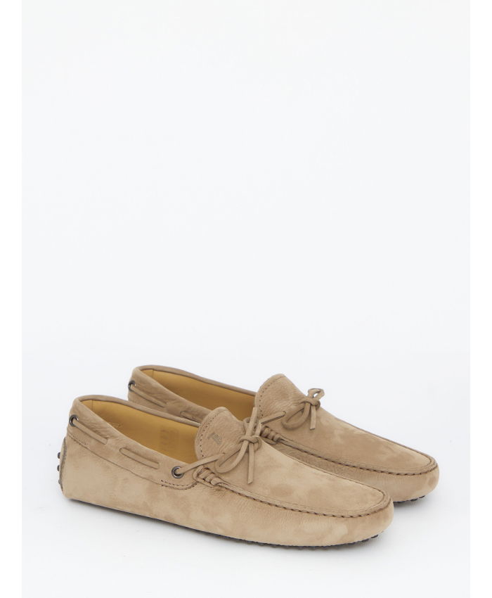 TOD'S - Dove-colored Gommino loafers