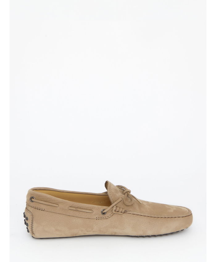 TOD'S - Dove-colored Gommino loafers