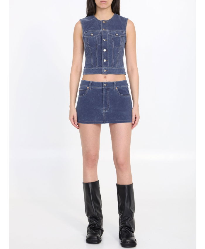 ALEXANDER WANG - Vest in denim trompe-l'oeil