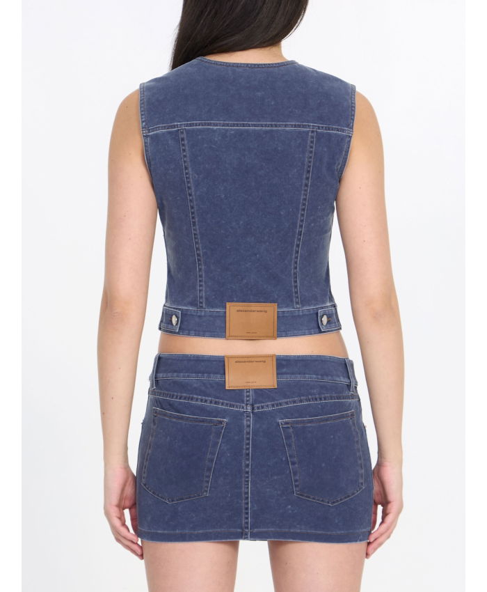 ALEXANDER WANG - Vest in denim trompe-l'oeil