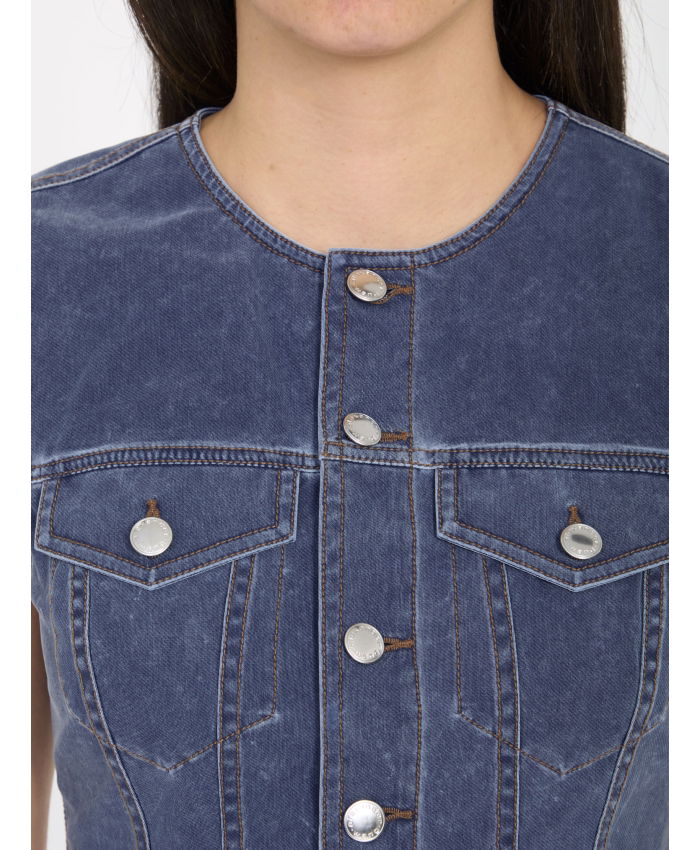 ALEXANDER WANG - Vest in denim trompe-l'oeil