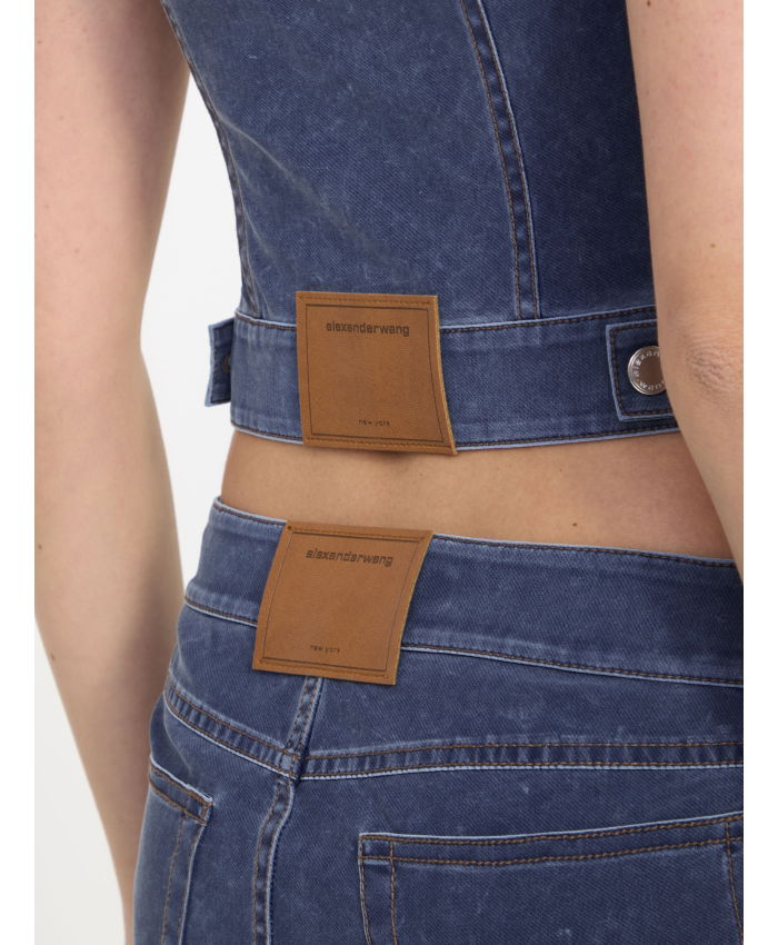 ALEXANDER WANG - Vest in denim trompe-l'oeil