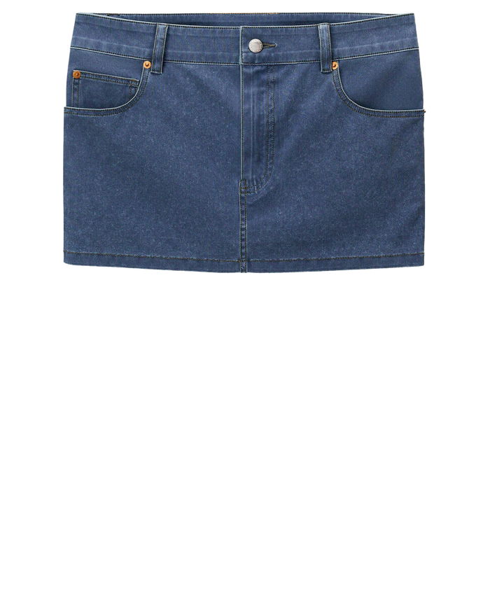 ALEXANDER WANG - Miniskirt in denim trompe-l'oeil