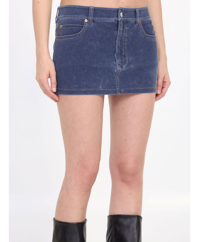 ALEXANDER WANG - Miniskirt in denim trompe-l'oeil