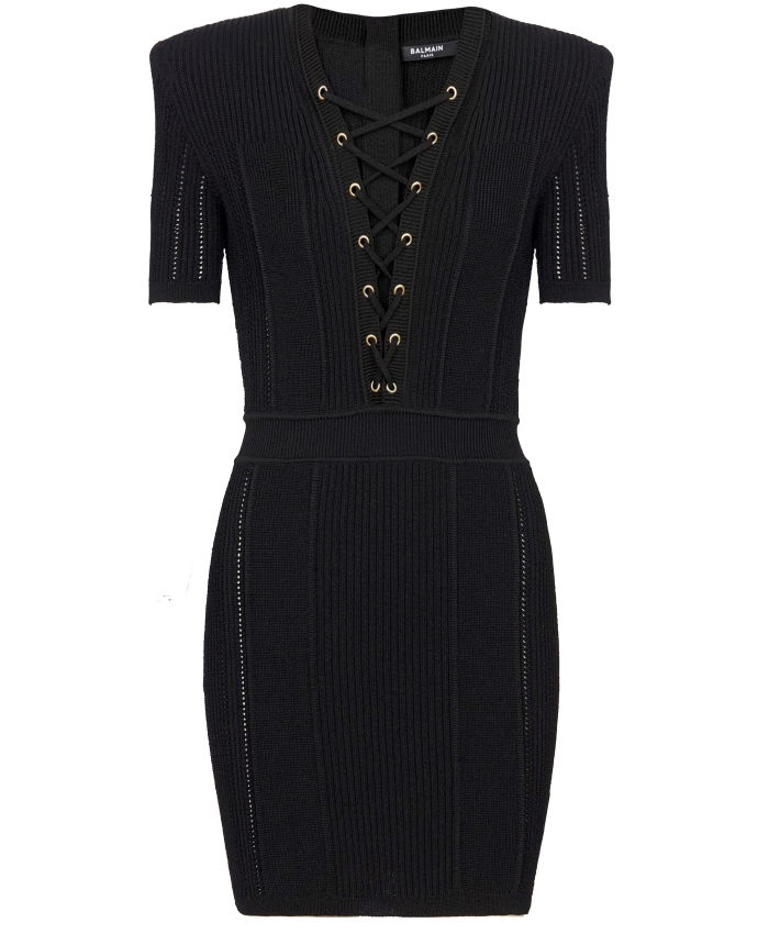 BALMAIN - Short knit dress