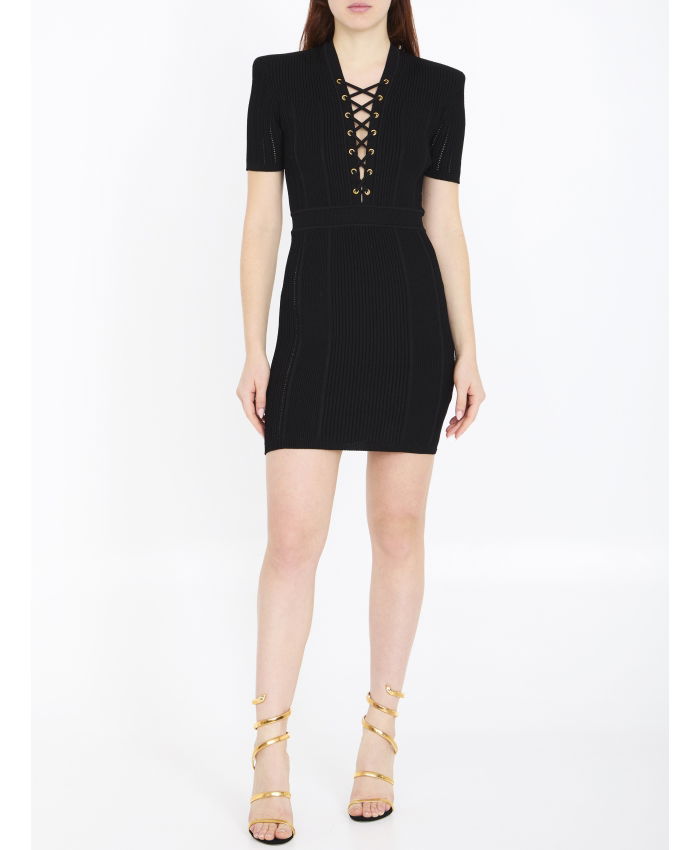 BALMAIN - Short knit dress