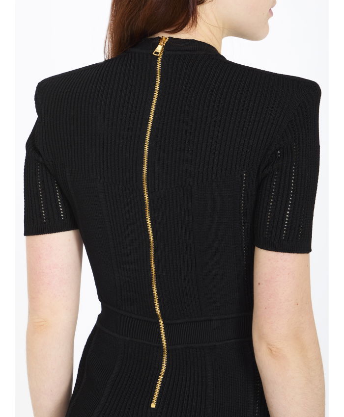 BALMAIN - Short knit dress