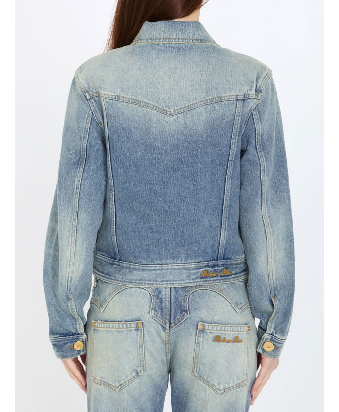 BALMAIN - Giubbino in denim vintage