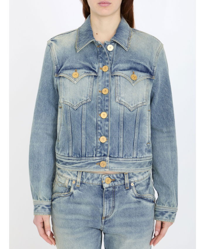 BALMAIN - Giubbino in denim vintage