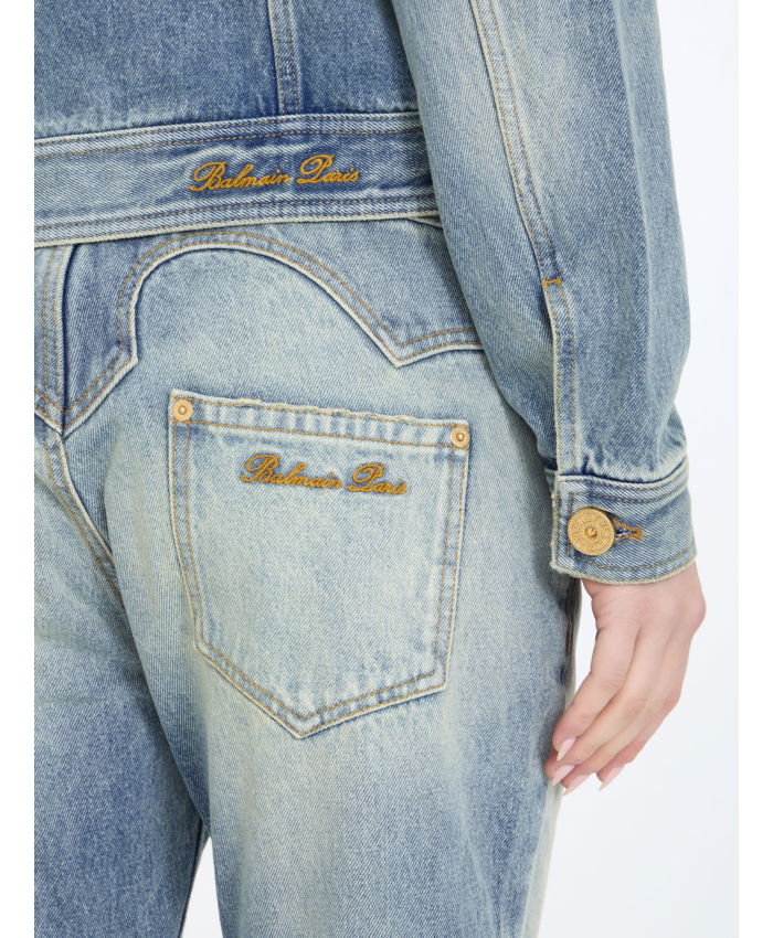 BALMAIN - Giubbino in denim vintage