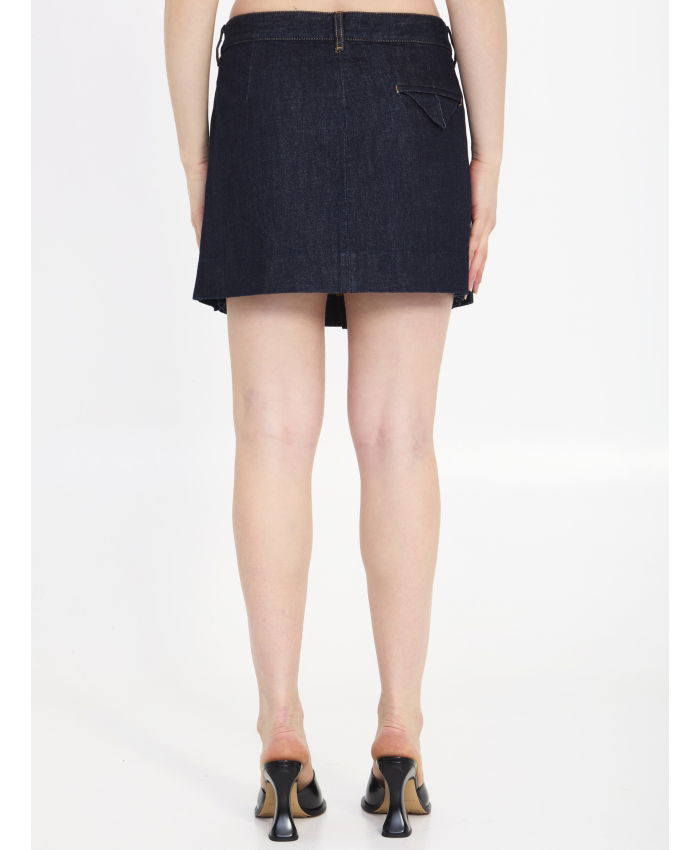 BOTTEGA VENETA - Pleated denim skirt