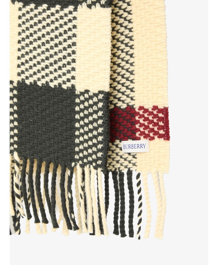 BURBERRY - Check wool scarf