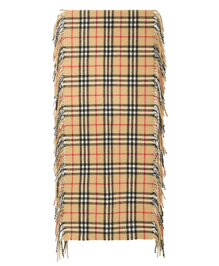 BURBERRY - Check cashmere scarf