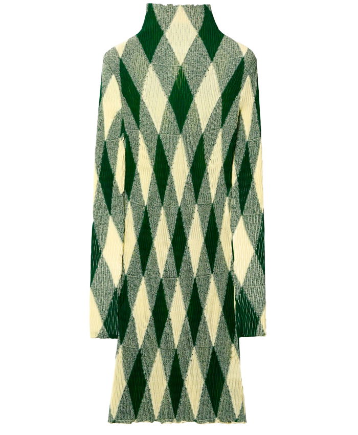 BURBERRY - Argyle motif dress